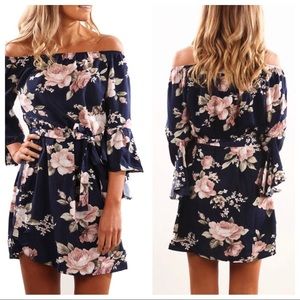 RESTOCKED ▪️ Floral Off Shoulder Flirty Dress
